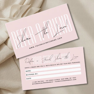 Carte De Référencement typographie de script moderne partagez l'amour