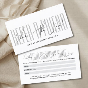Carte De Référencement typographie de script moderne partagez l'amour