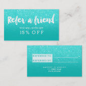 Carte De Référencement Typographie moderne de parties scintillantes (Devant / Derrière)