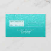 Carte De Référencement Typographie moderne de parties scintillantes (Dos)