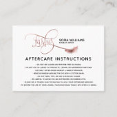 Carte De Référencement Typographie moderne Long Rose Gold Lashes (Devant)