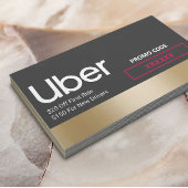 Carte De Référencement Uber Driver Moderne Gold Frontière Orientation