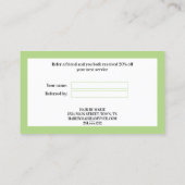 Carte De Référencement Une coquille verte classique pour un ami (Dos)