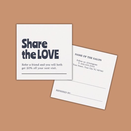 Carte De Référencement Unique Old White Blue Bold Salon