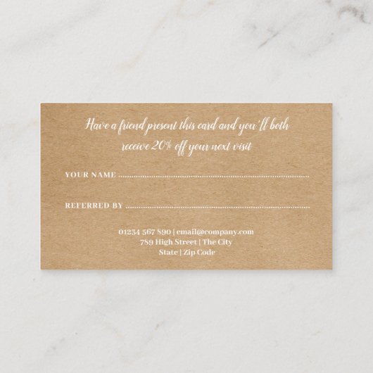 Carte De Référencement Vert citrons rustique moderne (Dos)