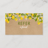 Carte De Référencement Vert citrons rustique moderne (Devant)