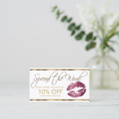 Carte De Référencement Vin Parties scintillant Lipstick Business Referenc (Debout devant)