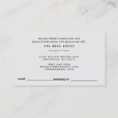 Carte De Référencement Vintage Beekeeping & Honeybee Farm Business (Dos)