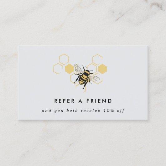 Carte De Référencement Vintage Beekeeping & Honeybee Farm Business (Devant)