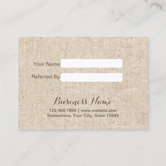 Carte de référencement| Vintage Damask Chubby (Dos)