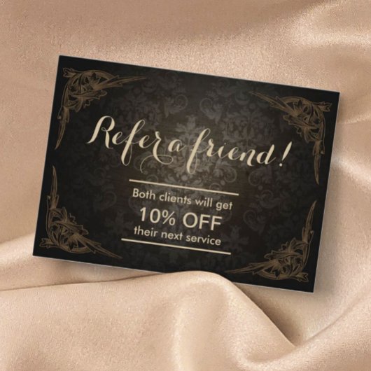 Carte de référencement| Vintage Damask Chubby