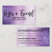 Carte De Référencement Violet Lilac Violet triple Parties scintillant Typ (Devant / Derrière)