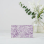 Carte De Référencement violet rustique, chic shabby, fleurs de lavande pâ (Debout devant)
