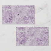 Carte De Référencement violet rustique, chic shabby, fleurs de lavande pâ (Devant / Derrière)
