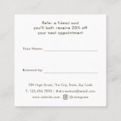 Carte De Référencement Watercolor Oak Tree Modern Elegant Script (Dos)