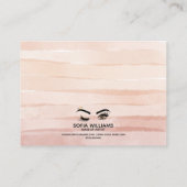 Carte De Référencement Wink Beautiful Brown Oeil poussiéreux rose post-so (Dos)