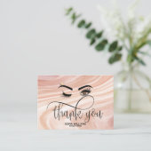 Carte De Référencement Wink Beautiful Brown Oeil poussiéreux rose post-so (Debout devant)