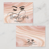 Carte De Référencement Wink Beautiful Brown Oeil poussiéreux rose post-so (Devant / Derrière)