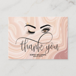 Carte De Référencement Wink Beautiful Oye poussiéreux marbre rose après-s