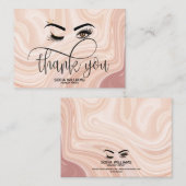 Carte De Référencement Wink Beautiful Oye poussiéreux marbre rose après-s (Devant / Derrière)