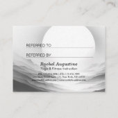 Carte De Référencement Yoga Reiki à une jambe King Pigeon Pose Aquarelle (Dos)