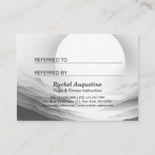 Carte De Référencement Yoga Reiki à une jambe King Pigeon Pose Aquarelle (Dos)