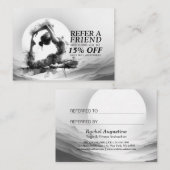 Carte De Référencement Yoga Reiki à une jambe King Pigeon Pose Aquarelle (Devant / Derrière)