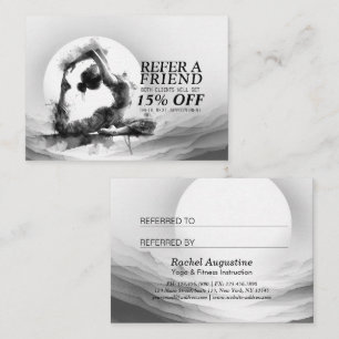 Carte De Référencement Yoga Reiki à une jambe King Pigeon Pose Aquarelle