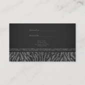 Carte De Référencement Zebra Silver Sparkle Glam Chic Parrainer un ami (Dos)