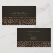 Carte De Référencement Zebra Sparkle Marron Or Glam Chic Réferer un Ami (Devant / Derrière)