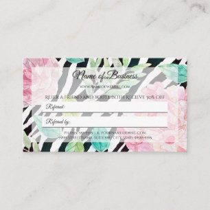 Carte De Référencement Zèbre Floral Recommandation