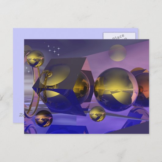 Carte de reflets dorés (Devant / Derrière)