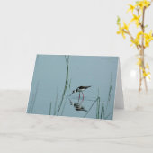 Carte de réflexion d'échasse (Fleur jaune)