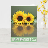 Carte de réflexion florale dorée (Fleur jaune)