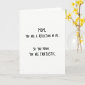 Carte de réflexion pour une douce fête des mères (Fleur jaune)
