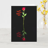 Carte de réflexion Rose à pois (Fleur jaune)