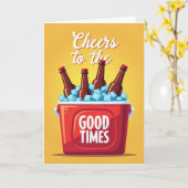 Carte de refroidisseur d'anniversaire Cheers (Fleur jaune)