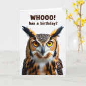 Carte de Regard de Hibou à Points (Fleur jaune)