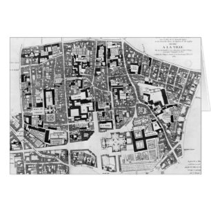 Carte de région de Sainte-Genevieve, Paris, 1756