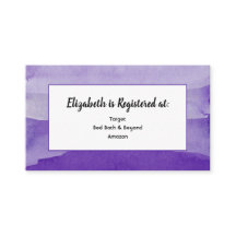 Carte de registre à l'aquarelle violette