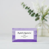 Carte de registre aquarelle violette (Debout devant)