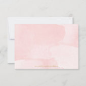 Carte de REGISTRE Baby shower rose et or (Dos)