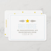 CARTE DE REGISTRE BÉBÉ STAR BABY SHOWER (Devant / Derrière)