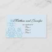 Carte de Registre Cadeau Monogramme Blue Mariage d (Dos)