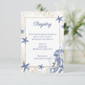 Carte de registre de mariage avec code QR nautique (Debout devant)