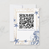 Carte de registre de mariage avec code QR nautique (Dos)