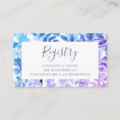 Carte de registre de mariage floral aquarelle (Devant)