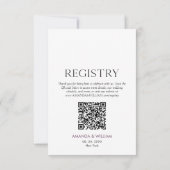 Carte de registre de mariage floral élégant (Dos)