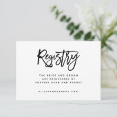 Carte de registre de typographie de brosse (Debout devant)