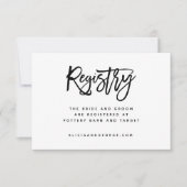 Carte de registre de typographie de brosse (Devant)
